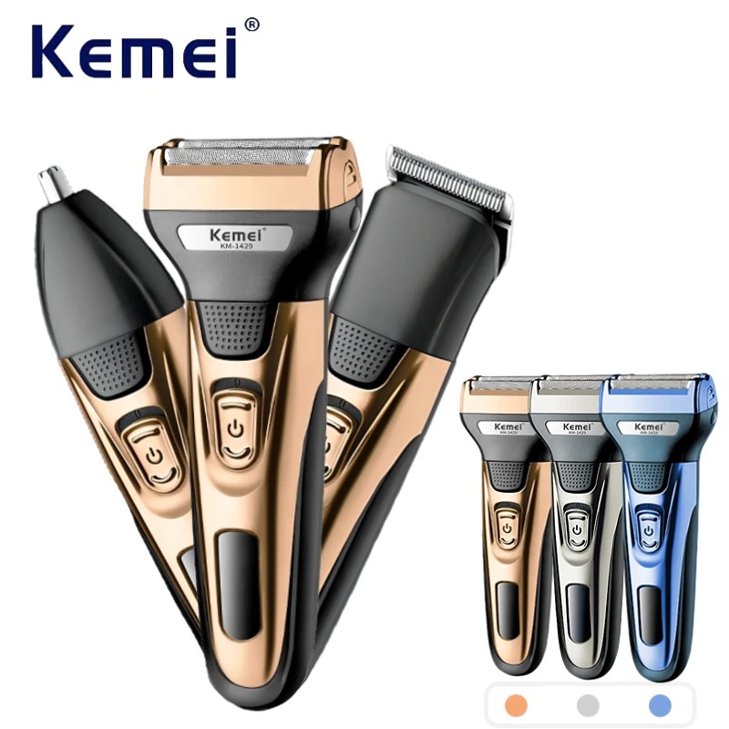 Eyebrow Razor Trimmer - Kemei KM-1429 3 en 1 rasoir