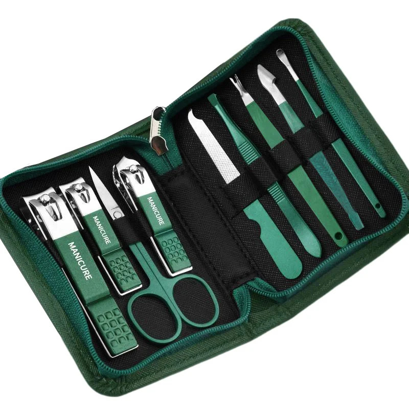 Mens Grooming Kit Case - Ensemble professionnel de manucure, coupe-ongles en