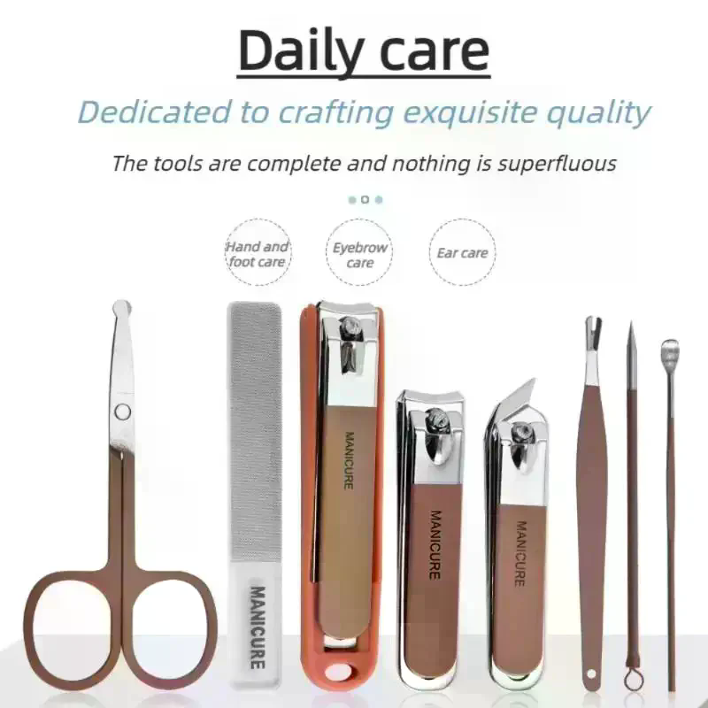 Mens Grooming Kit Case - Kit de soin des ongles anti-éclaboussures,