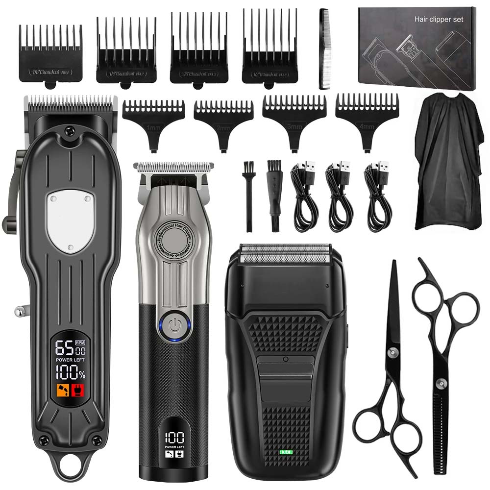 Men'S Grooming Brush - Ensemble de tondeuses à cheveux professionnelles