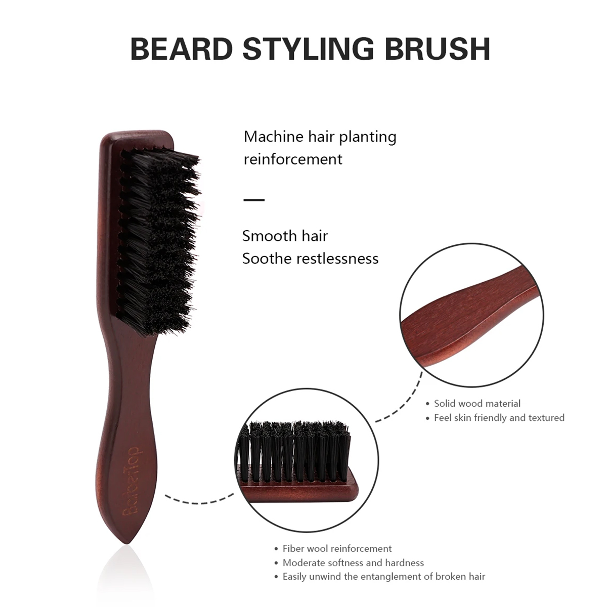 Salon de coiffure manche en bo - Men'S Grooming Brush avis et prix