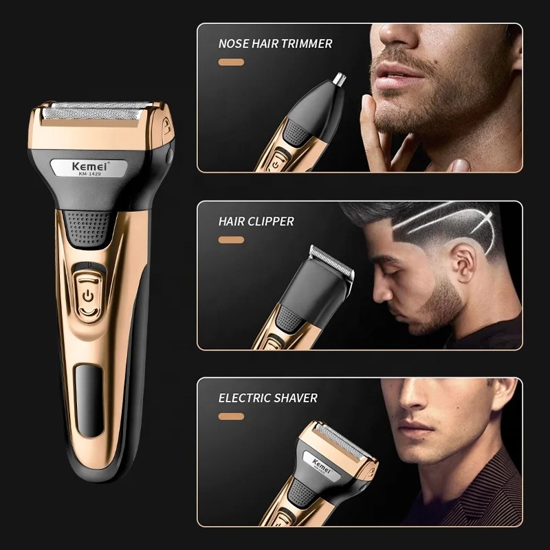 Kemei KM-1429 3 en 1 rasoir à  - Eyebrow Razor Trimmer avis et prix